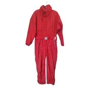 Bogner Vintage Goan Thylmann Red One-Piece Ski Suit, Women's Size 38 (Lrg)